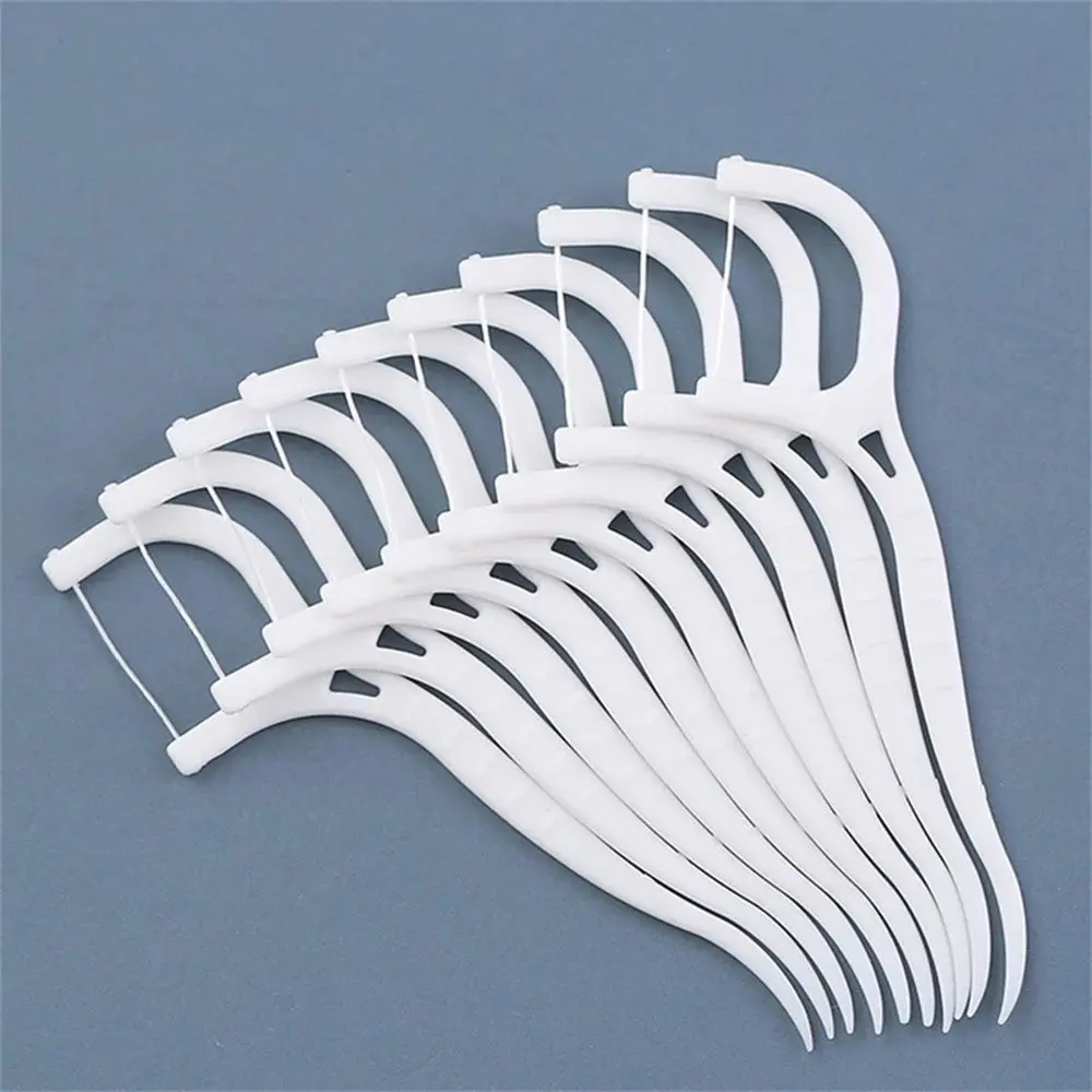 

50/100Pcs Disposable Flosser Toothpicks Brush Dental Floss Interdental Oral Hygiene Care Teeth Stick Teeth Cleaning
