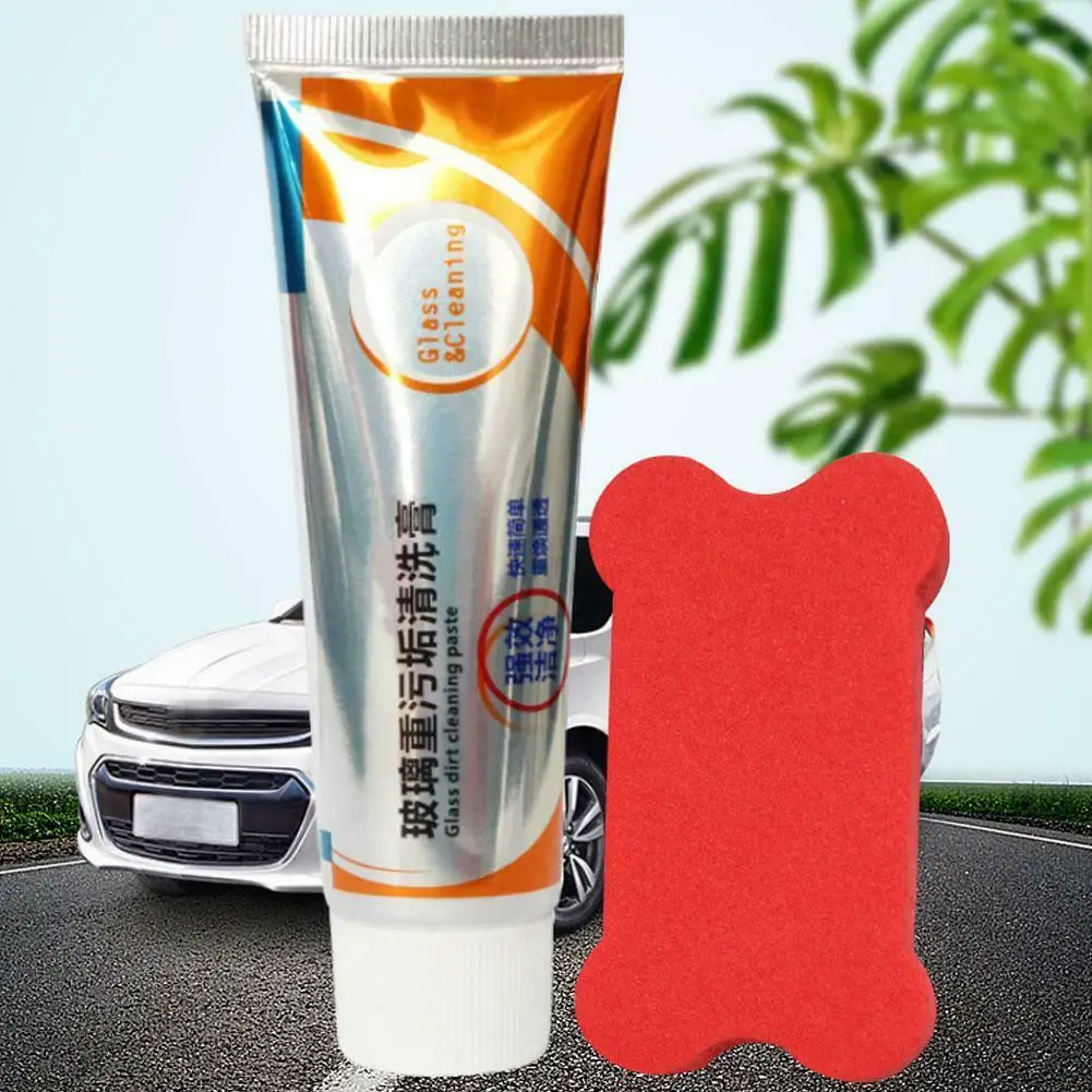 

50g Glass Oil Film Removing Paste,Car Windshield Oil Film Cleaner Polish Waxing Restore Agent For Window Glass Bedroom Bathroom