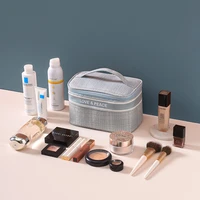 check large capacity flap cosmetic bag travel portable multifunctional storage zipper dustproof handbag business trip organizer