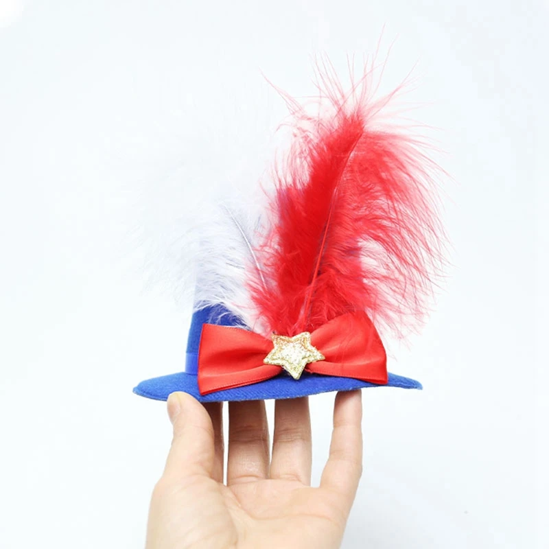 Синий головной убор для детей и взрослых украшение из перьев вечеринки в честь