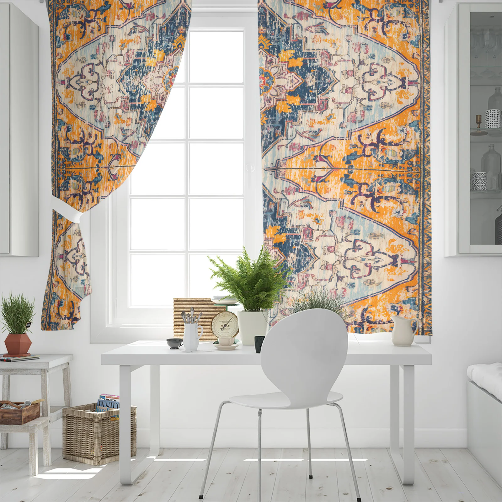 Ретро-фотообои средневековые оконные занавески для гостиной кухни