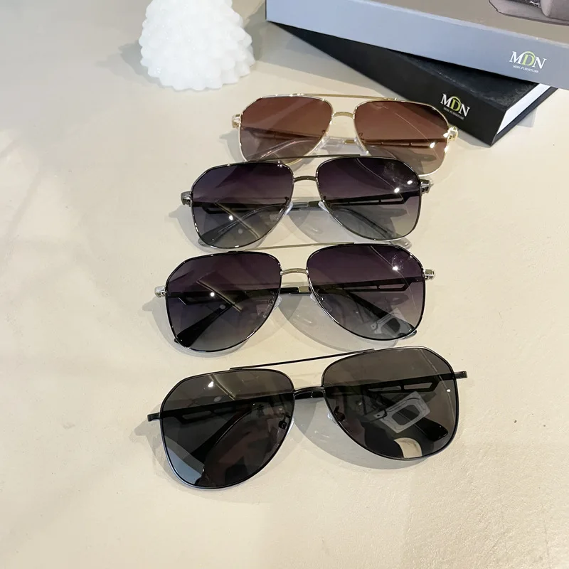 

Новинка мужские металлические поляризационные солнцезащитные очки с двойным лучом солнцезащитные очки для вождения оверсайз солнцезащит...