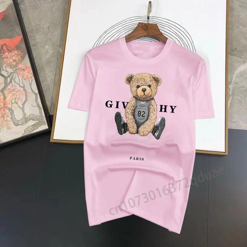 

New Woman Cotton Anime T-Shirts Female Solid Color O-Neck Short Sleeve Summer Oversiezd Short Sport Luxury Tees Casual Clothing