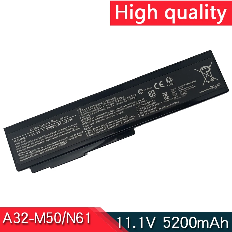A32-N61 A32-M50 A33-M50 11 1 В 5200 Втч для ASUS N61 N61J N61D N61V N61VG N61JA N61JV M50s N43S N43JF N43JQ N53 N53S N53SV G50 G51