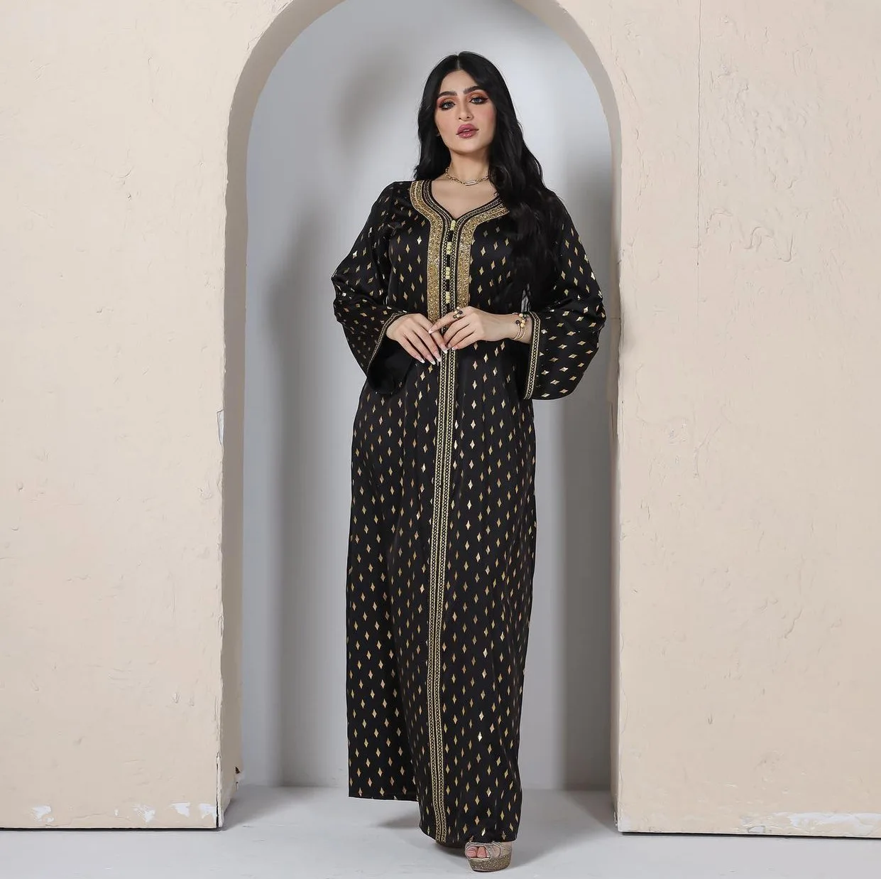 Diamond Kaftan Arab Evening Muslim Dress Women Abaya Jalabiya Saudi Dubai Party Dresses Turkey Islam Moroccan Caftan Ramadan