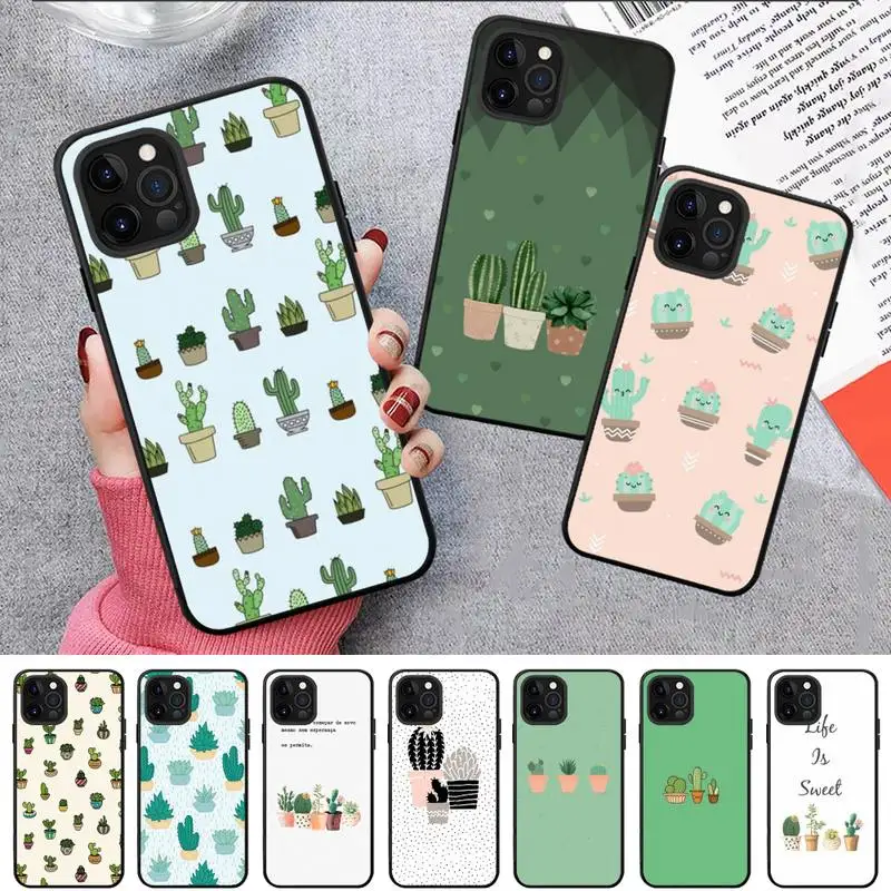 

Plant Cactus Phone Case for iPhone 11 12 13 Mini Pro Max 8 7 6 6S Plus X 5 SE 2020 XR XS Funda Case