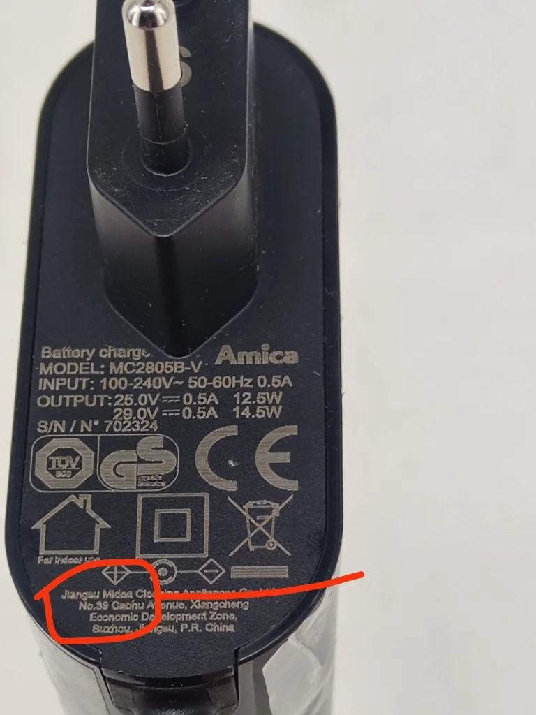 Подходит для зарядного устройства для пылесоса Midea, адаптер питания стандарта ЕС 500 мА MC2805B-V