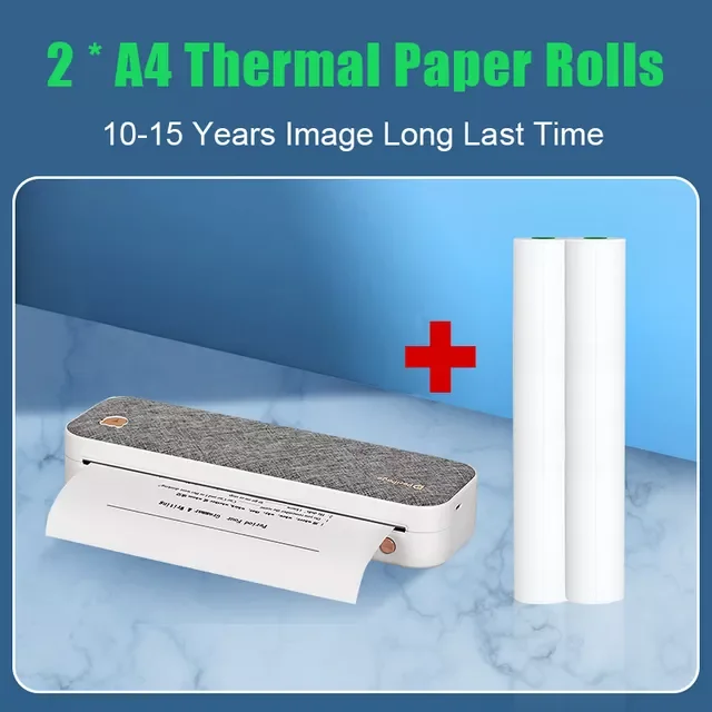 PeriPage A4 Paper Printer Direct Thermal Wirless Printer USB BT Mobile Photo Printer Printing PDF File Photo Support Android iOS