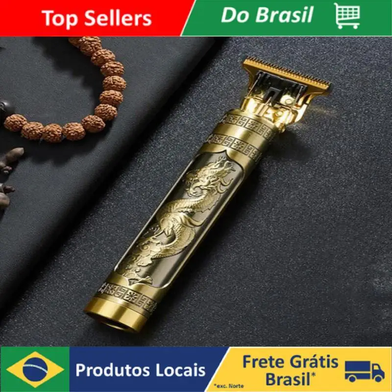 Máquina de cortar cabelo barbeiro profissional dragão elétrica bateria recarregável