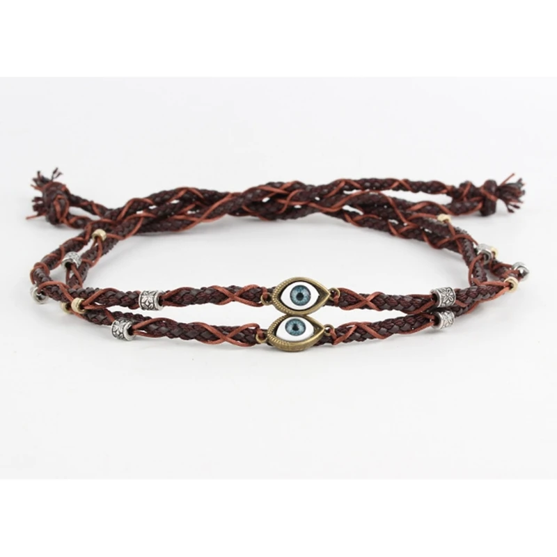 Ремень из искусственной кожи для ковбойской шляпы/цилиндра ручная плетеная