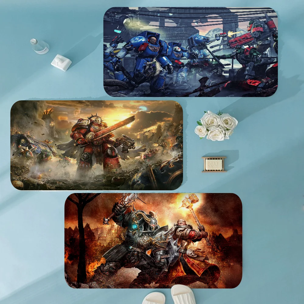 W-WARHAMMERS Bathroom Mat Non-Slip Laundry Room Decor Balcony Child Living Toilet Rug