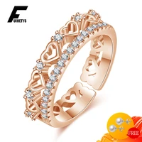 charm rings silver 925 jewelry heart shaped zircon gemstone open finger ring accessories for women wedding engagement party gift