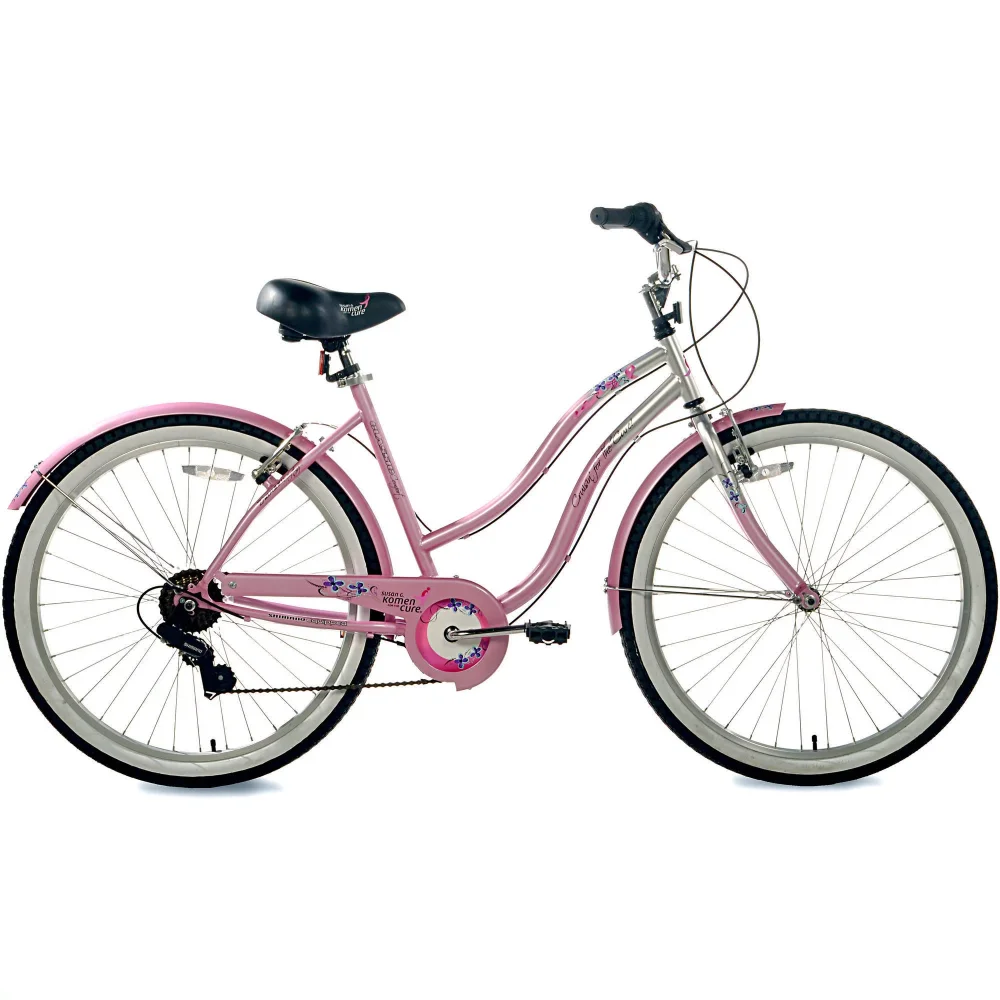 

Susan G Komen 26" Multi-Speed Cruiser Women's Bike, Pink,Steel Frame Bicycle