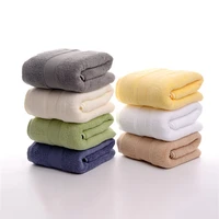 100 cotton bath towel set for bathroom absorbent adult bath towel solid color soft friendly face hand shower towels 70140cm