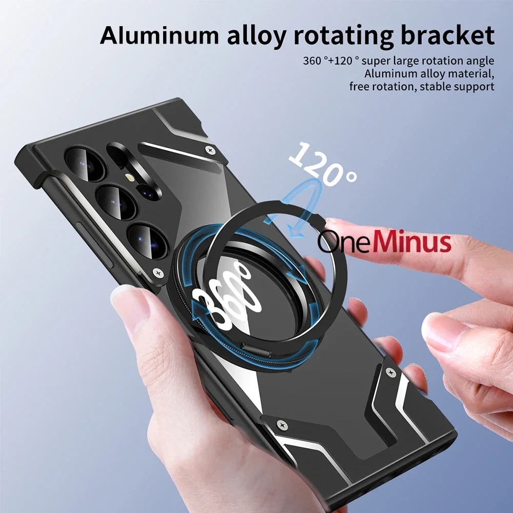 Алюминиевый металлический безрамный чехол для Samsung Galaxy S24 Ultra Cover S23 U без оправы