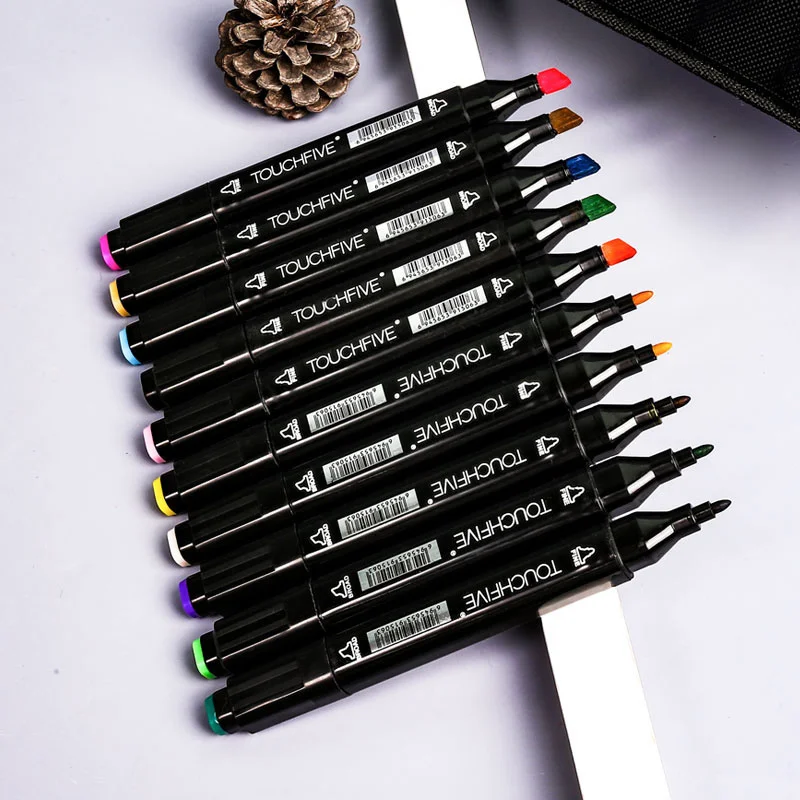 

30/40/60/80/168 Color Art Markers Set Dual Headed Artist Sketch Oily Alcohol based markers For Animation Manga