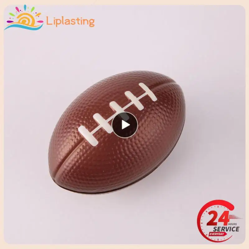

Mini Sports Balls For Kids Brown Rugby PU Ball Squeeze Foam Toy Stress Anxiety Relief Relaxation Party Outdoor Games Props