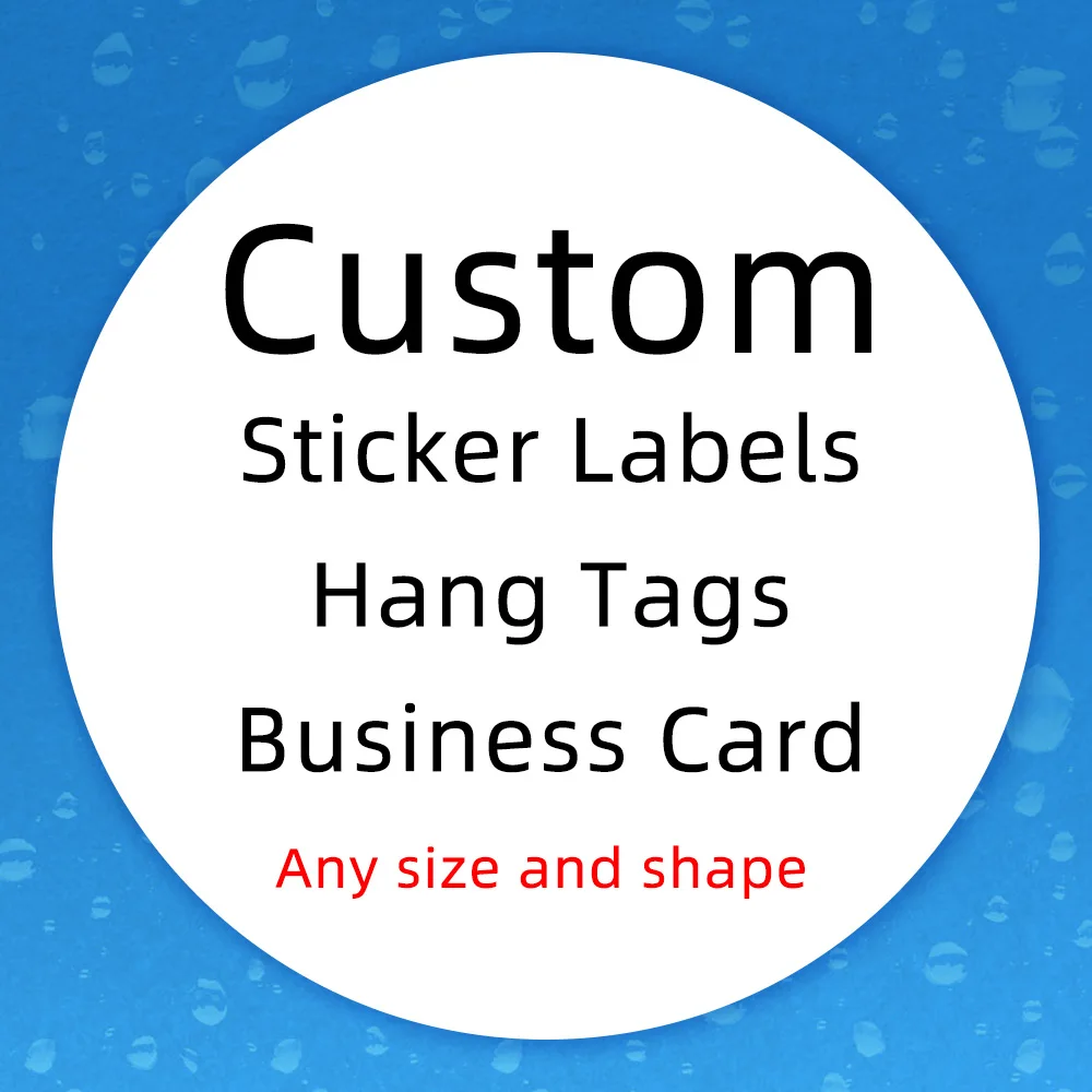 

Custom Stickers Logo Label Business Card Hang Tags Brand Decoration Clothes Packaging Hangs Design Your Own Personalized Product