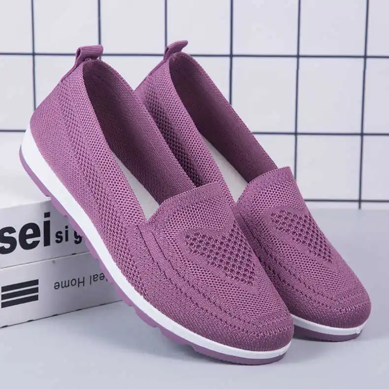 

New Women's Summer Sneakers Slip on Flat Shoes Women's Casual Loafers Walking Shoes Female Outdoor Mesh Soft Bottom Sports Shoes