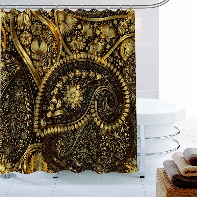 

Золотая занавеска для душа Shunqian