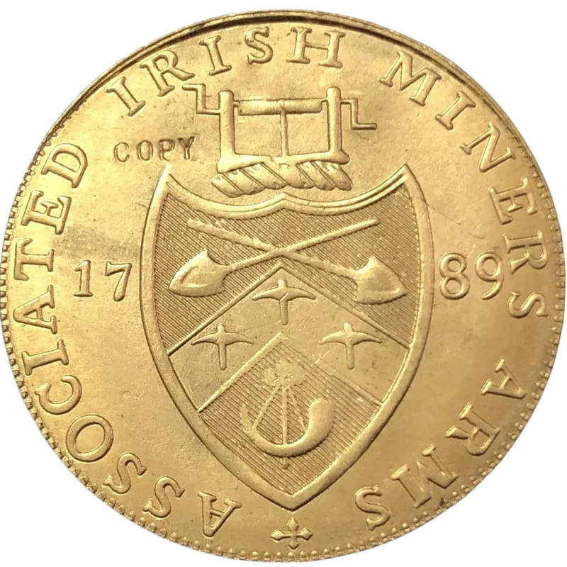 

Металлическая копия монеты 1789 года, ирландские майнеры, половина пенни