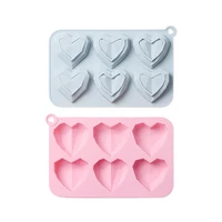 6 cell silicone cake mold different stereo heart love diy cookies dessert diamond mousse cake baking kitchen accessories tools