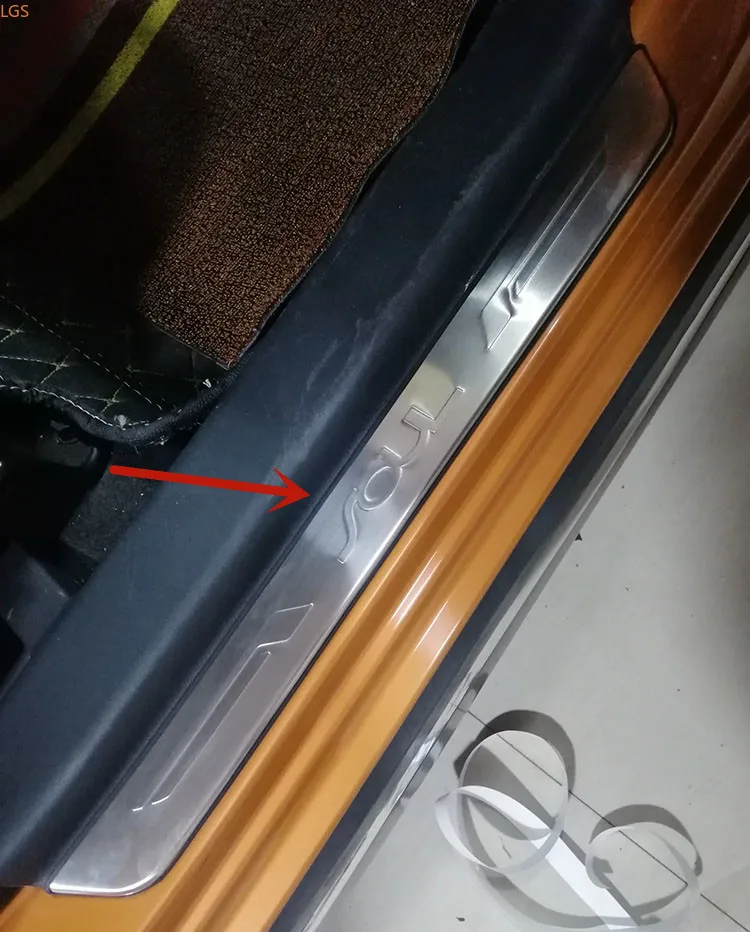 

Для Kia Soul 2010-2013 Высококачественная нержавеющая сталь порог машины guard Защита от царапин автостайлинг