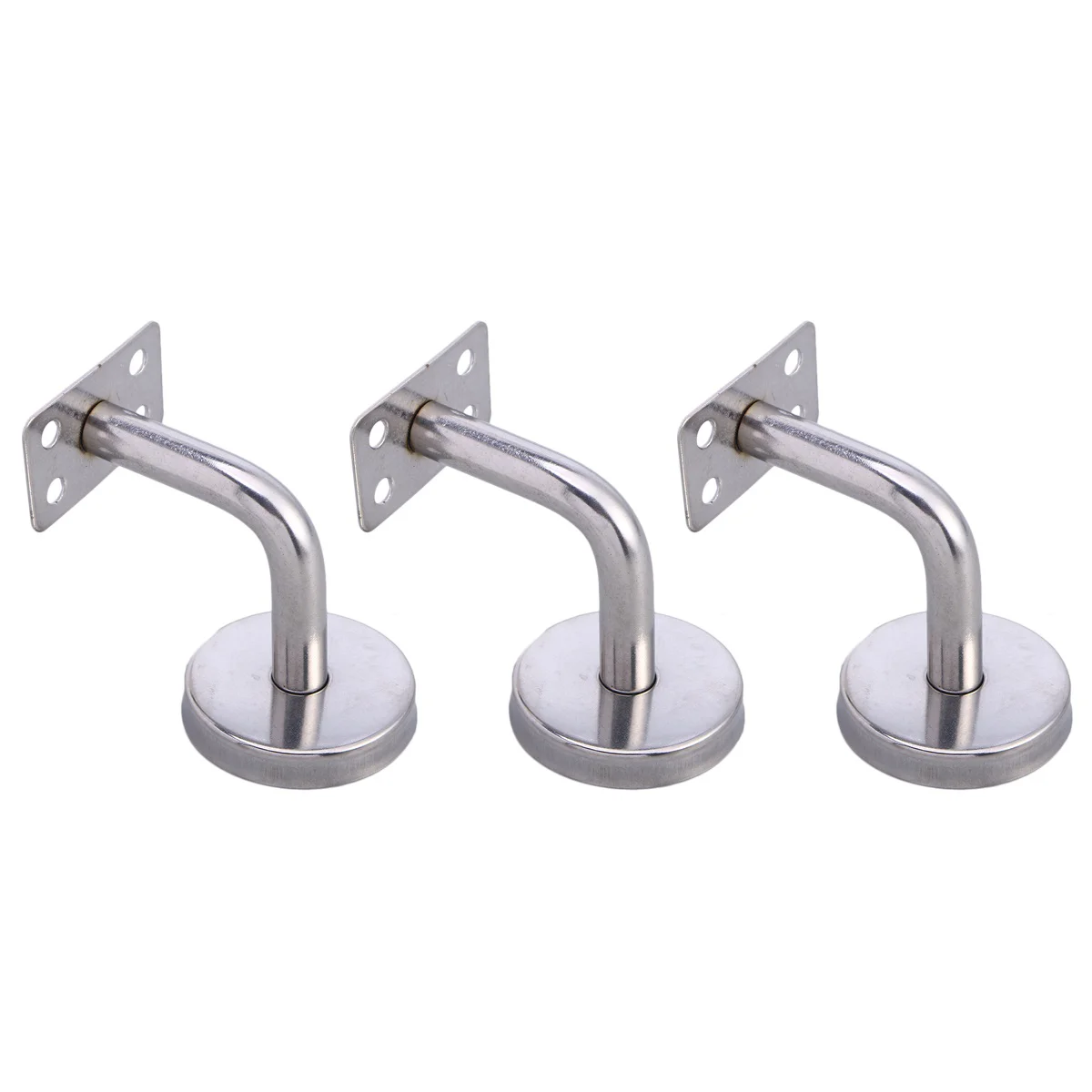 

3 PCS Stainless Steel Handrail Wall Mounted Brackets Supports (Silver)