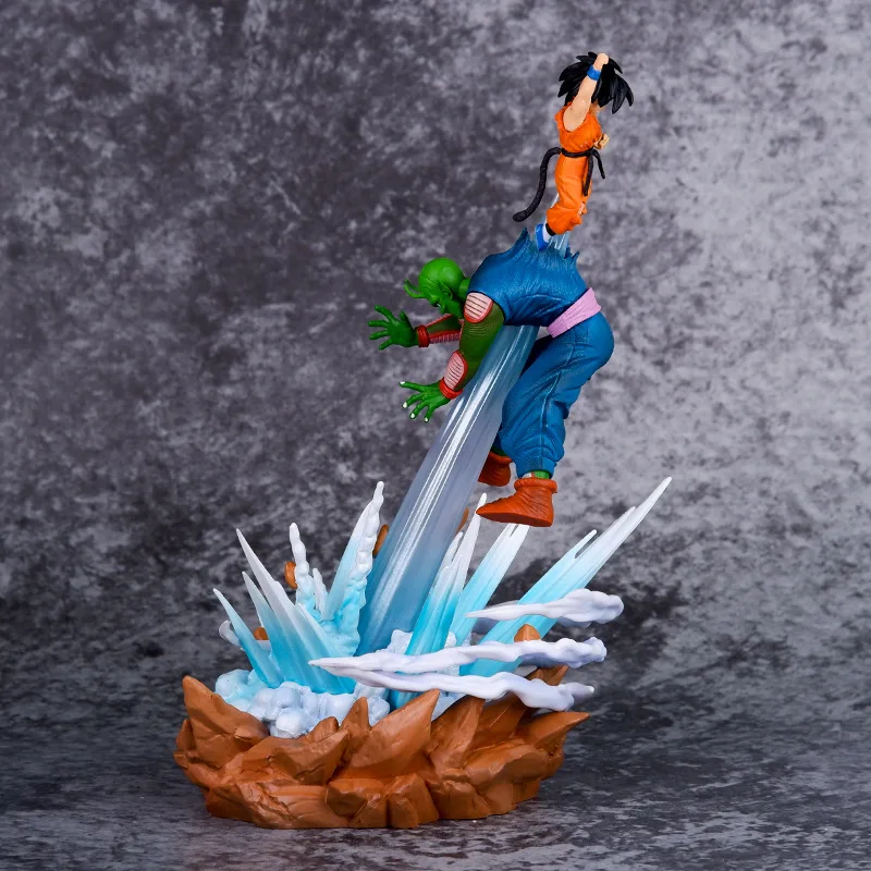 

21cm Dragon Ball Z Piccolo Vs Son Goku Action Figurines Gk Anime Figures Earth Penetrating Wave Model Pvc kids gifts Figure toys