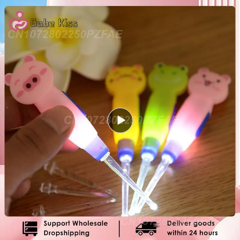 

1-40 шт., Детские пинцеты для удаления воска с подсветкой