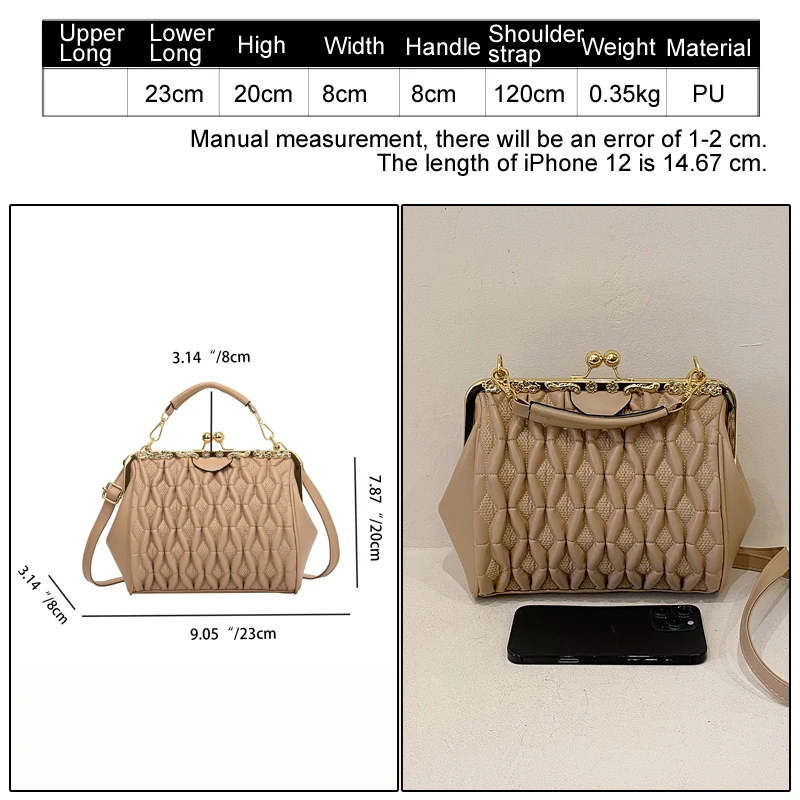 Fashion Women's Bag Trend Vintage  Totes Bags For Women Evening Clutch Shoulder Bag Pleated Luxury Designer Handbag For Women