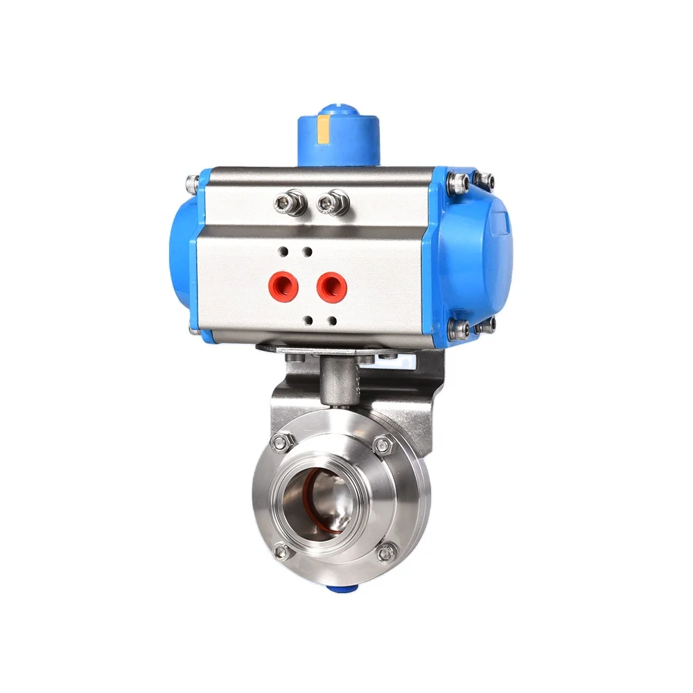 

Valve Smart Head Multiple Connection Stainless Steel Sanitary Pneumatic Butterfly Valve