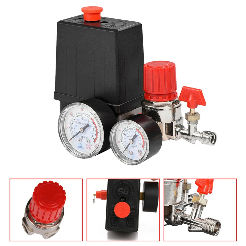 

Регулирующий клапан для воздушного насоса, 90-120 PSI, 20 А, 240 в, 4 порта