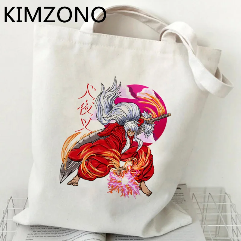 

Inuyasha Yashahime shopping bag handbag shopper jute bag recycle bag bolsas de tela reusable bag reusable net tote sacolas
