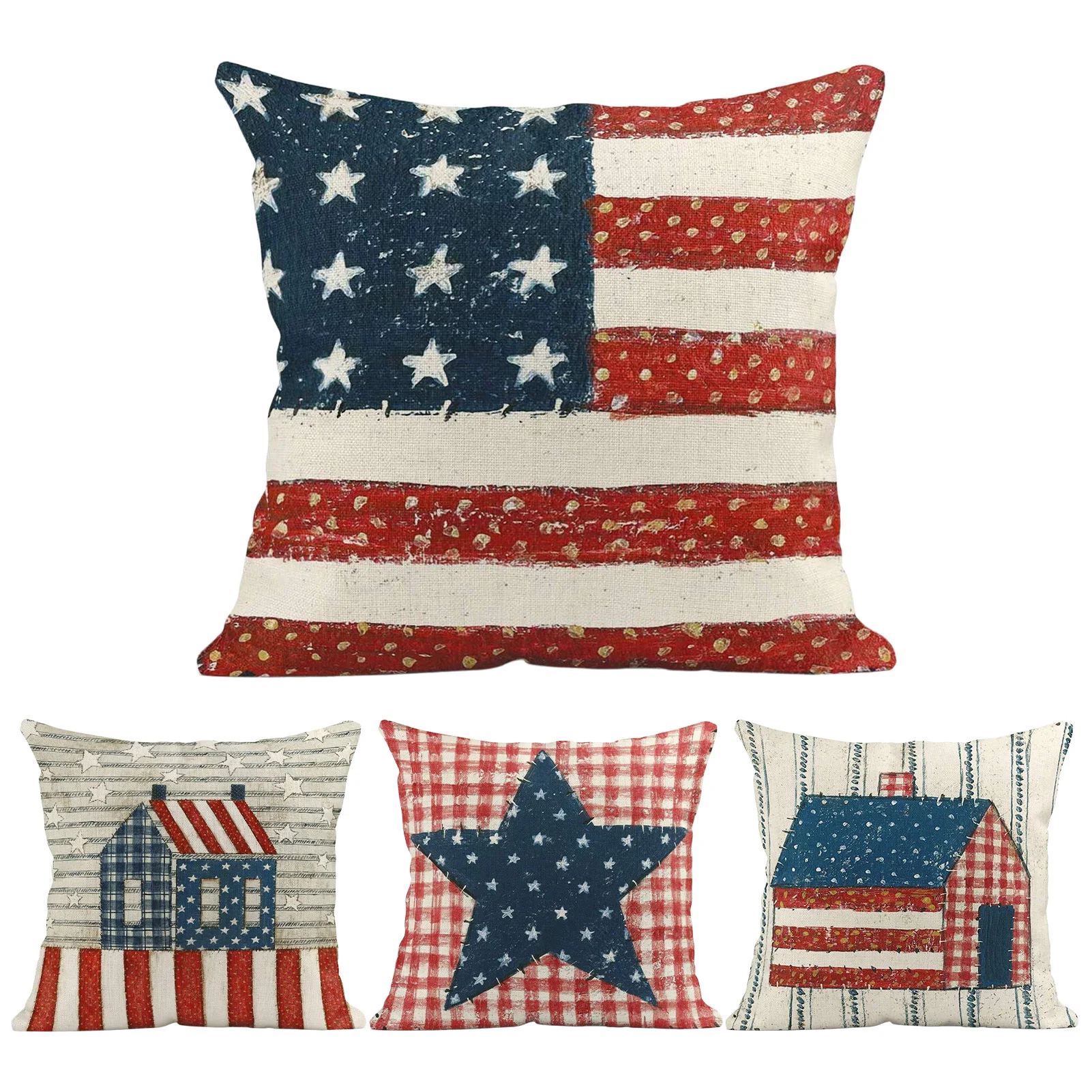 

Комплект наволочек 4 июля, наволочка для дивана в винтажном стиле с американским флагом