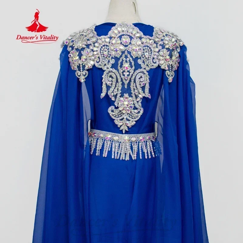 Костюм для выступлений BellyDance, женское индивидуальное платье с вышивкой для пожилых людей + пояс с кисточками, 2 предмета, одежда для соревнований по восточному танцам (art.: 3920cb13c8d3d) - 3920cb13c8d3d