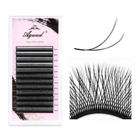aguud yy volume lashes y shape eyelash extensions y style hand woven double tip 2d premade volume fans individual faux lashes
