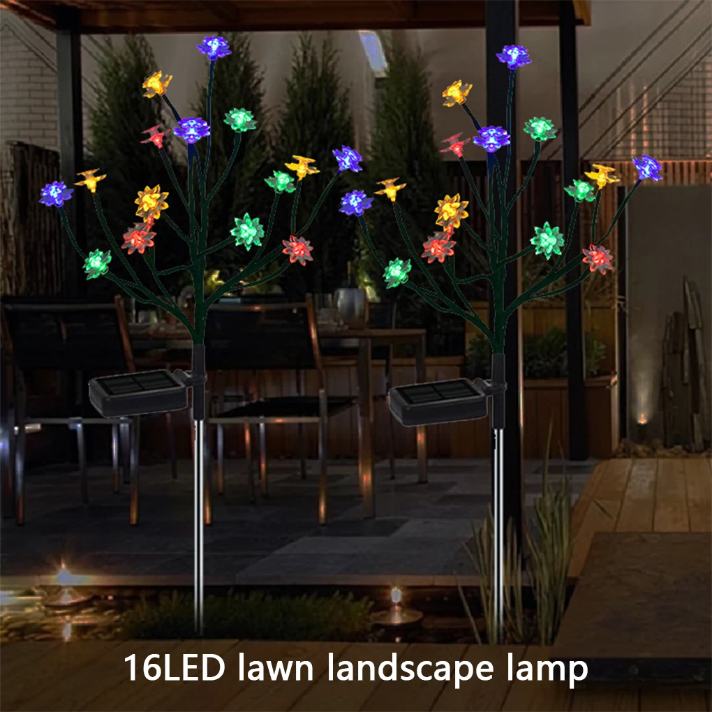 

2 Pieces Spike Lawn Light Solar Landscape Walkway Pathway Lamp Decorative IP65 Waterproof Branch Lighting Decoration