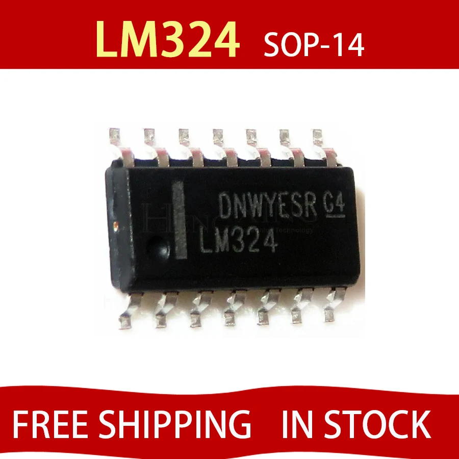 

10PCS LM324 LM324D SOP14 LM324DR SOP 324 SOP-14 SMD New and Original IC Chipset FREE SHIPPING