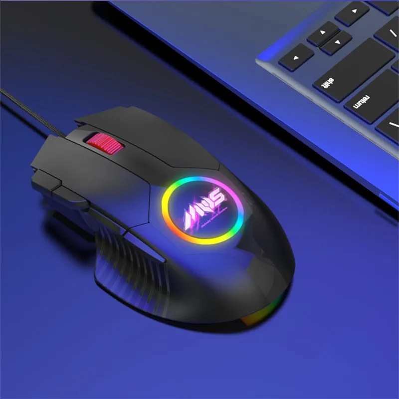 

Wired Mouse Gaming E-sports 7200 DPI USB RGB Plug and Play Ergonomic Design Fire Key Gamer PC Mouses for computer notebook