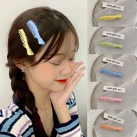 candy color small comb hairpin women girls cute bangs clip sweet hair clip jewelry gift hair accessories