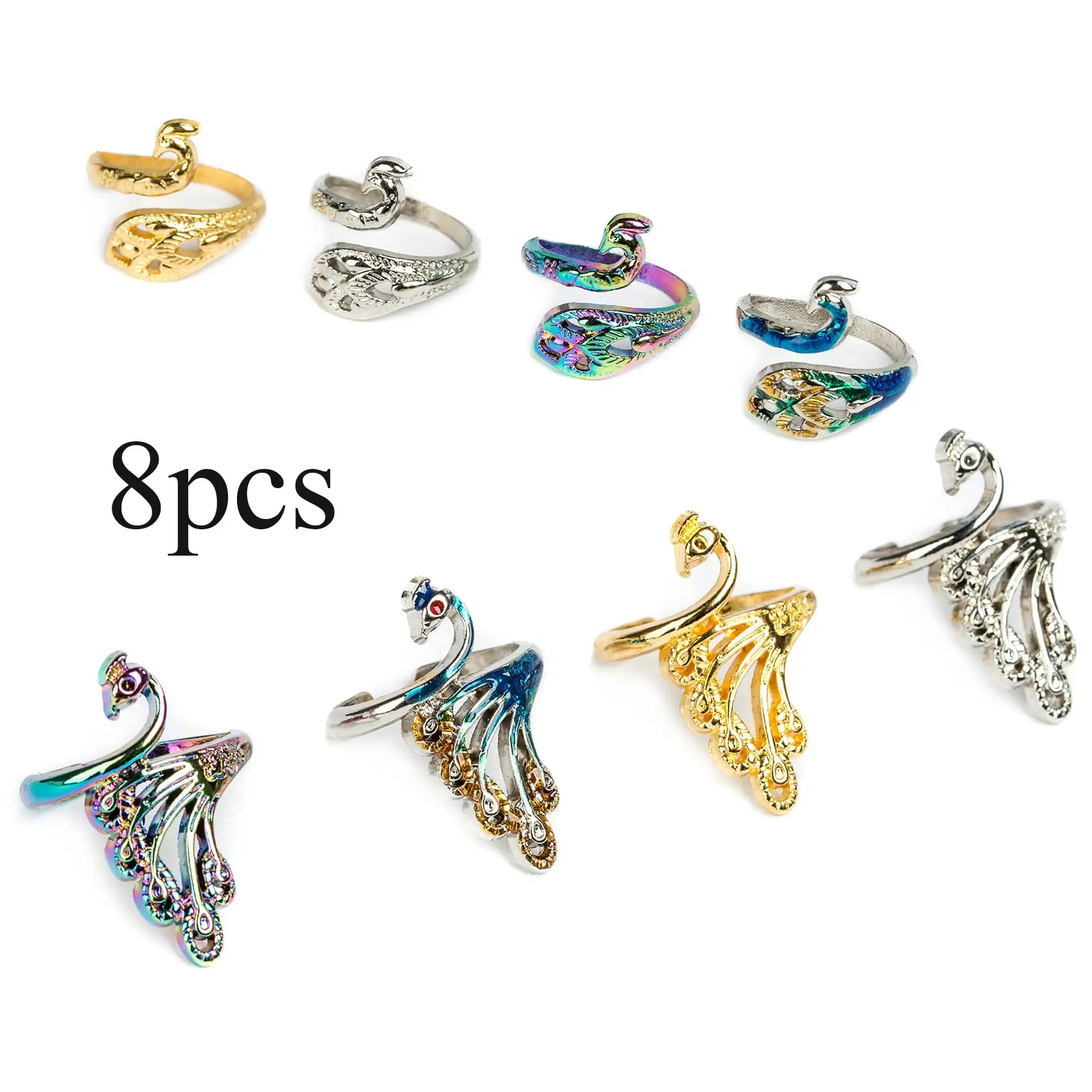 

Вязаное кольцо с ниткой регулируемое кольцо из пряжи 8 шт. Набор вязаных высококачественных вязаных крючком с ниткой