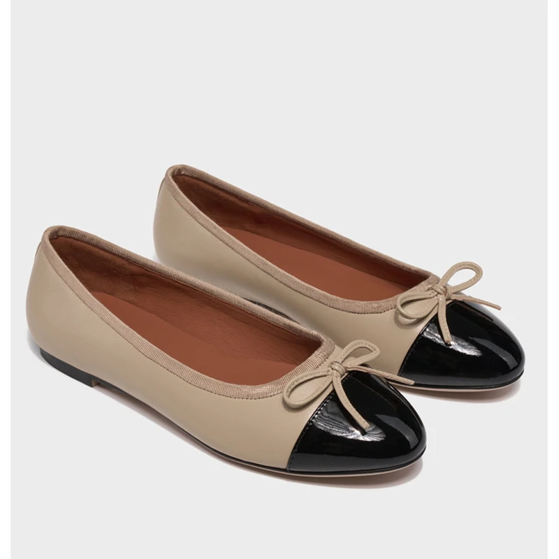 Балетные туфли на плоской подошве удобные повседневные смешанных цветов с