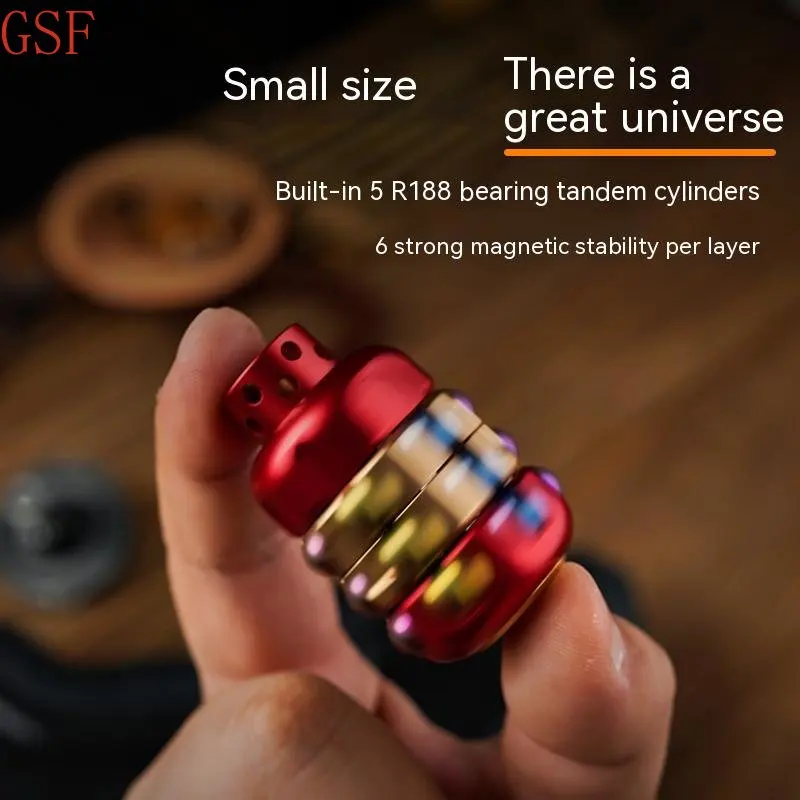WK New Boom Magic Cube Fingertip Gyro EDC Adult Decompression Toy Magnetic Poppa Coin enlarge