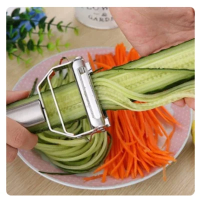 

2-In-1 Kitchen multi-function peeling knife stainless steel potato melon fruit grater household fruit peeler