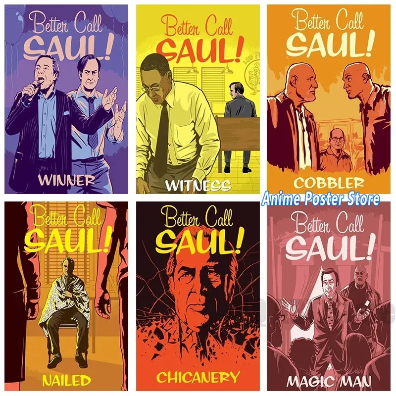 

Vintage TV Movie Better Call Saul Poster Home Room Decor Nordic Movie Tv Show Stars Decorative Murals Picture Canvas Painting