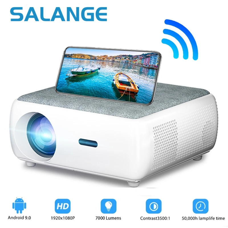 

Новый цифровой проектор P88 Full HD 1080P 4K домашний кинотеатр Wi-Fi Bluetooth 4,0 7000 люмен Android 9,0 Видеопроектор для смартфона