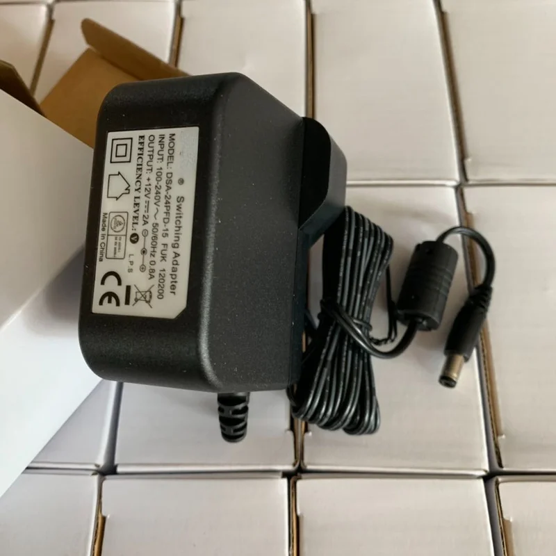 Оригинальный блок питания для DVE 12 В 2 А адаптер стандарта Великобритании Флук 120200