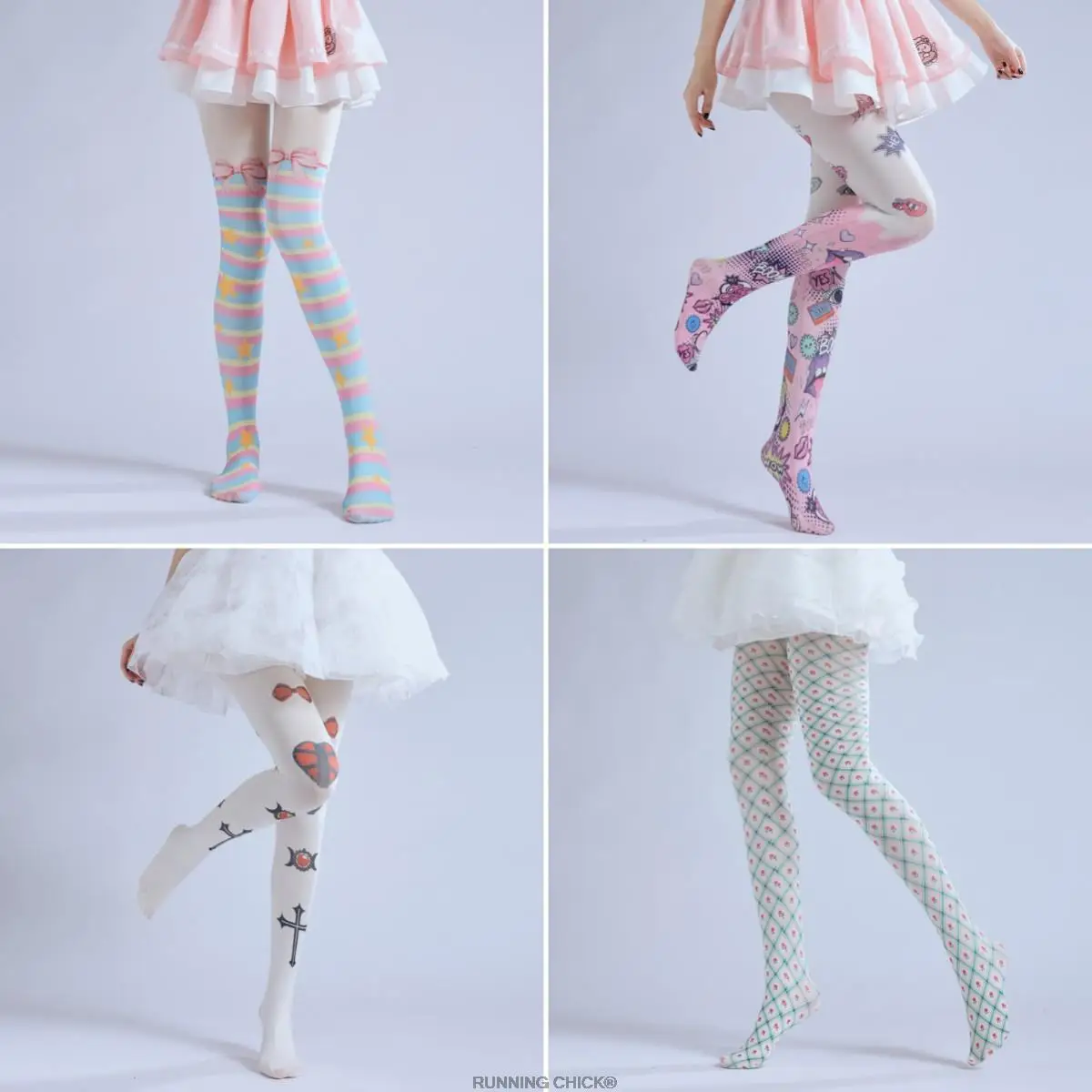 

Носки-чулки с бантом, милые розовые колготки из коллекции