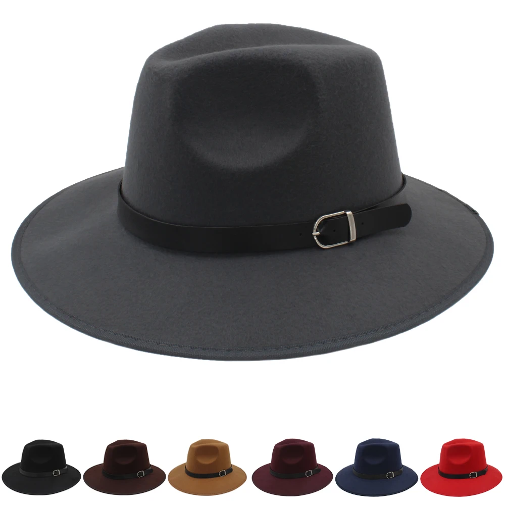 

Панама шерстяная с широкими полями для мужчин и женщин, Классическая Ретро вечерние Па от солнца, для путешествий, в уличном стиле, размеры US...